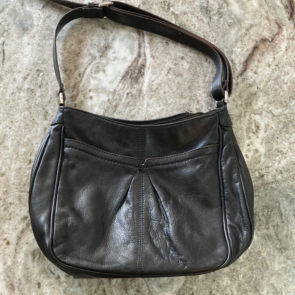 Tignanello Black Leather Shoulder Bag/Crossbody